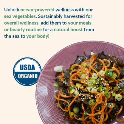 Maine Coast Sea Vegetables Organic Smoked Dulse Whole Leaf Bag | Nutritious Food & Seaweed Snacks | Good Source of Iodine & Minerals | North Atlantic Harvest | Great for Salad, Soup, Sandwiches | 2 oz