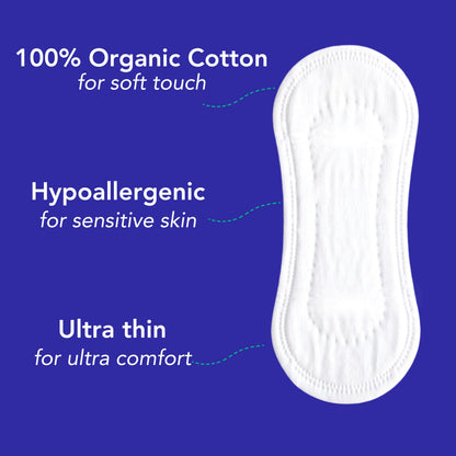 Organic Light Cotton Tampons with Compact Plant-Based Applicators + Organic Cotton Liners | Fragrance Free, Toxin Free