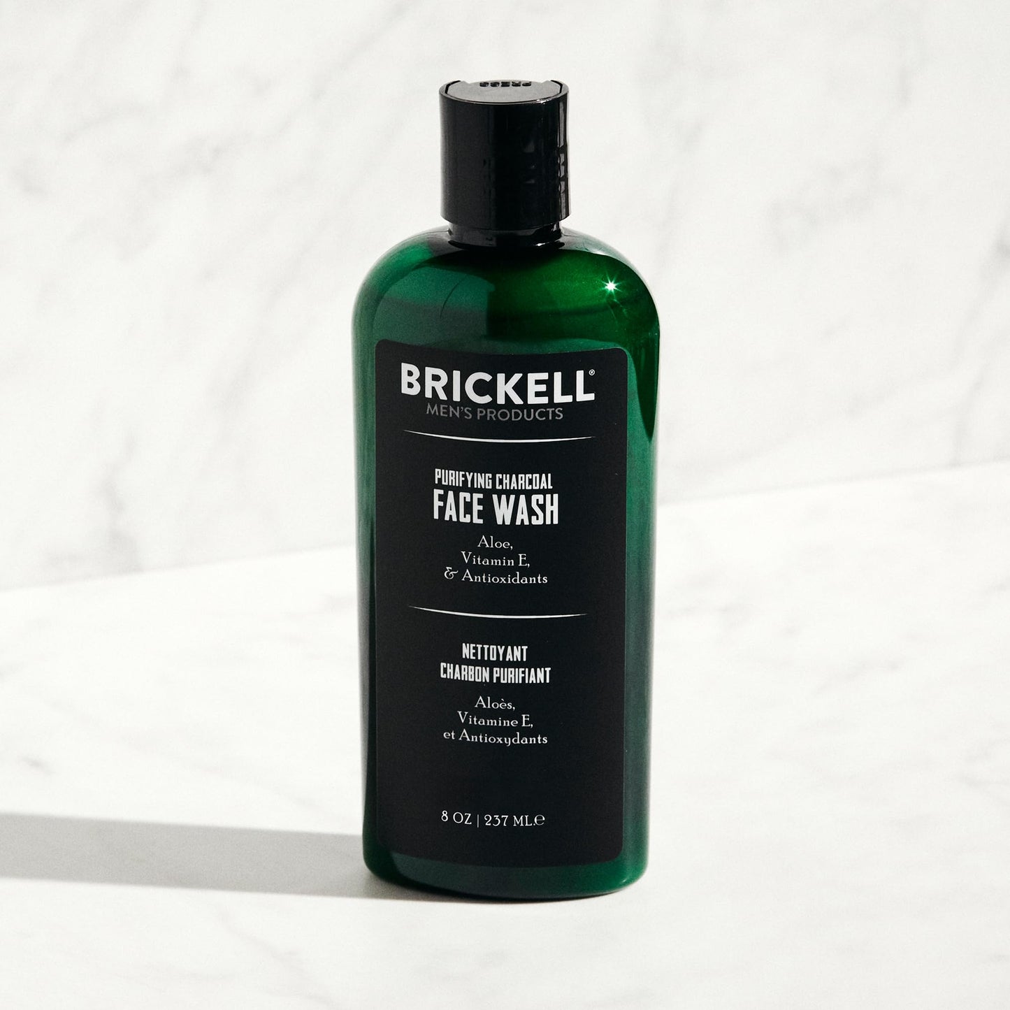 Brickell Men's Daily Advanced Face Care Routine II, Activated Charcoal Facial Cleanser, Facial Scrub, Face Moisturizer Lotion, Natural and Organic, Scented