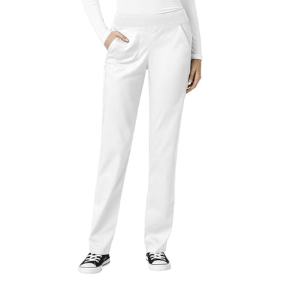 WonderWink Womens Knit Waist Cargo Medical Scrubs Pants, White, X-Small US