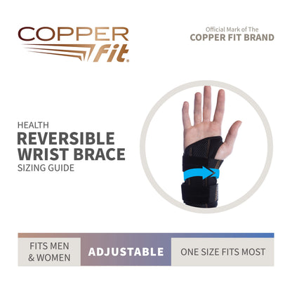 Copper Fit Health Reversible Wrist Brace, Adjustable