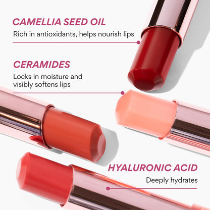 innisfree Dewy Tint Lip Balm with Hyaluronic Acid & Ceramides, Korean Hydrating Tinted Balm, Sheer Lipstick Available in 4 Shades