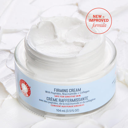 First Aid Beauty - Firming Collagen Cream with Peptides + Niacinamide, Ultra Rich Skin-plumping Moisturizer, Hydrates & Helps Visibly Firm Skin, Non-Comedogenic, Safe for Sensitive Skin, 1.7 oz