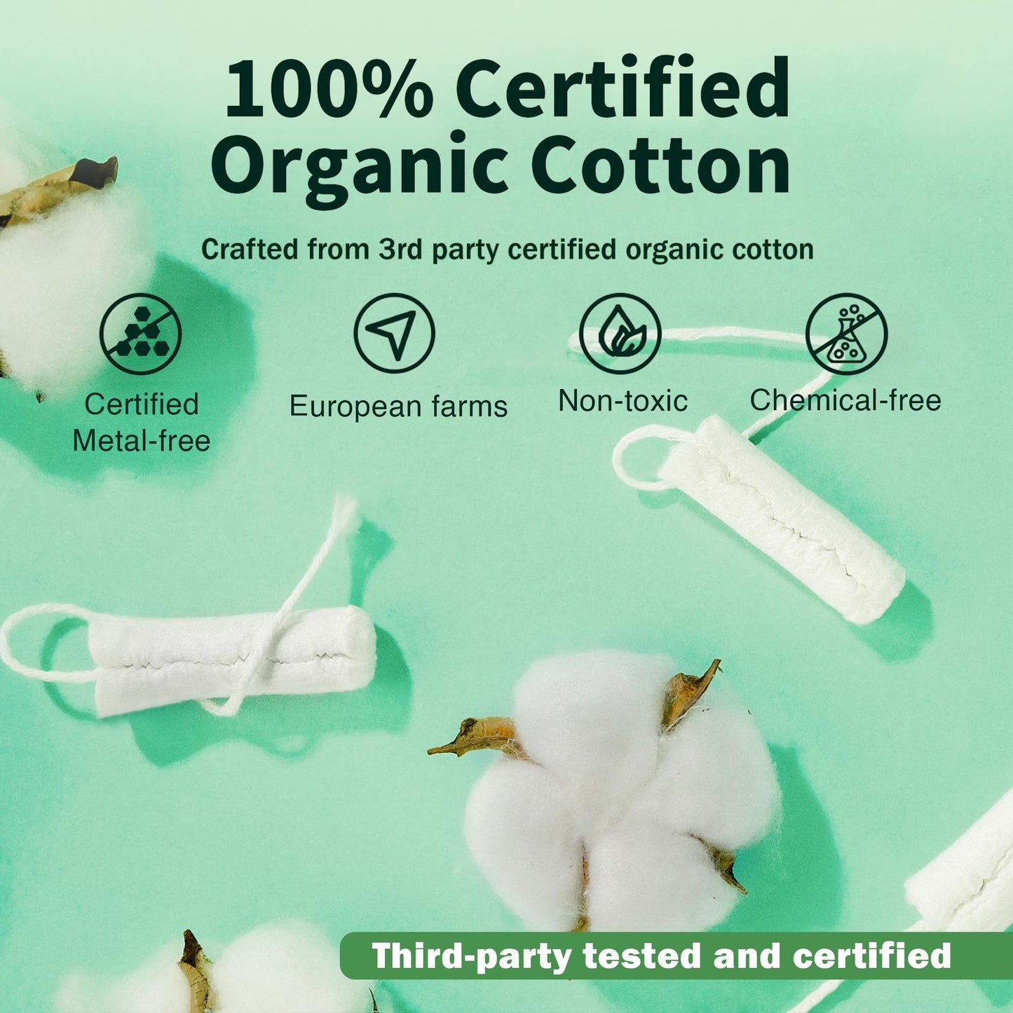 Organic Cotton Period Care Set: Tampons, Pads & Liners