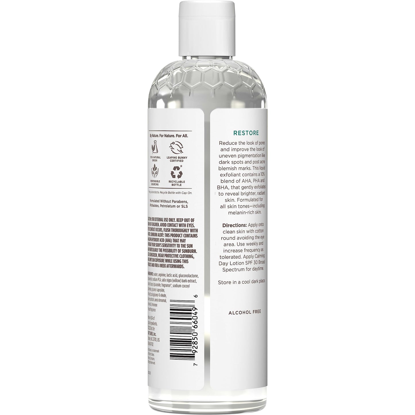Burt's Bees Clear and Balanced Even Tone Liquid Face Exfoliator, Gentle Exfoliator Reduces Look of Pores and Improves Uneven Pigmentation, 12 Oz