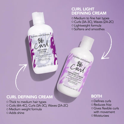 Bumble and bumble. Curl Defining Styling Cream | For Moisturized Flexible Curls | Anti Frizz | Coily, Curly, Wavy | With Jojoba Oil, Avocado Oil + Coconut Oil