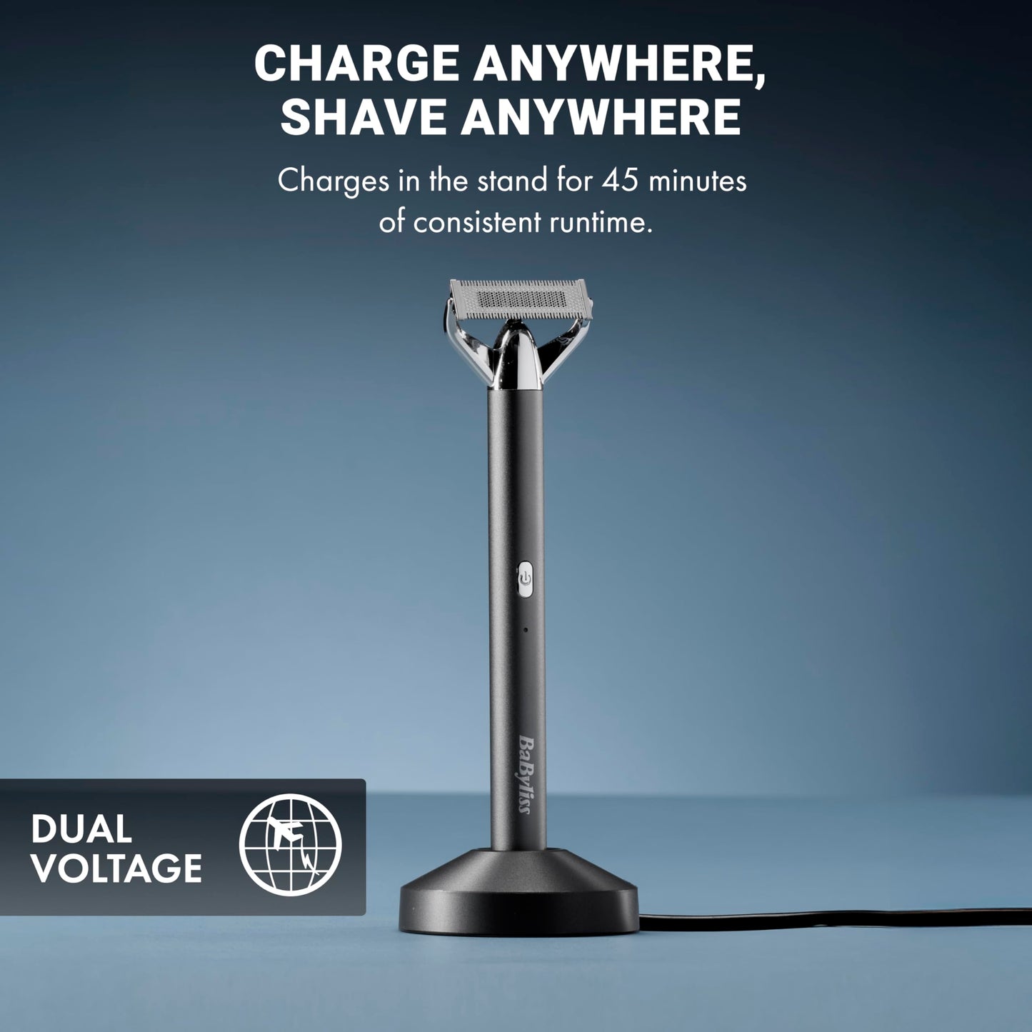 BaByliss MTL Series Electric Razor Including 4 Comb attachments, Storage Bag, Charging Stand and Cable