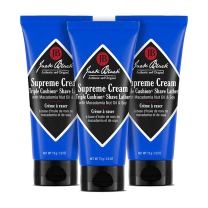 Jack Black Supreme Cream Triple Cushion Shave Lather - Shaving Cream Mens, Shave Cream for Men, Jack Black Shaving Cream for Men, Shaving Lather, Mens Shaving Cream, Jack Black Shave Cream