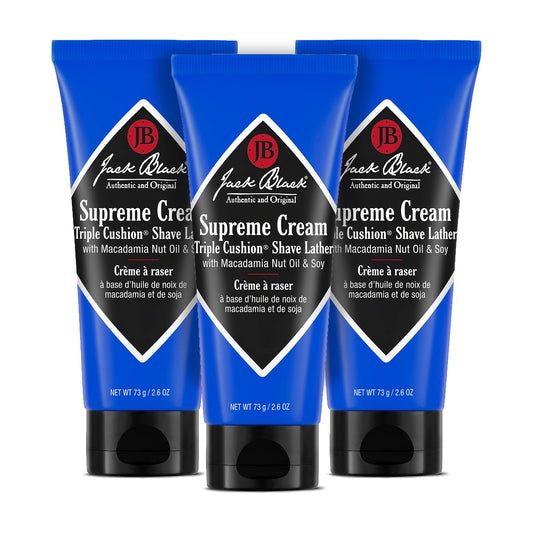 Jack Black Supreme Cream Triple Cushion Shave Lather - Shaving Cream Mens, Shave Cream for Men, Jack Black Shaving Cream for Men, Shaving Lather, Mens Shaving Cream, Jack Black Shave Cream