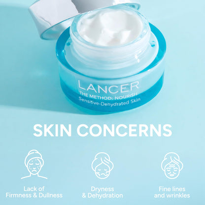 Lancer Skincare The Method: Nourish Women’s Anti-Aging Moisturizer with Hyaluronic Acid, Daily Face Moisturizer, Sensitive or Dehydrated Skin