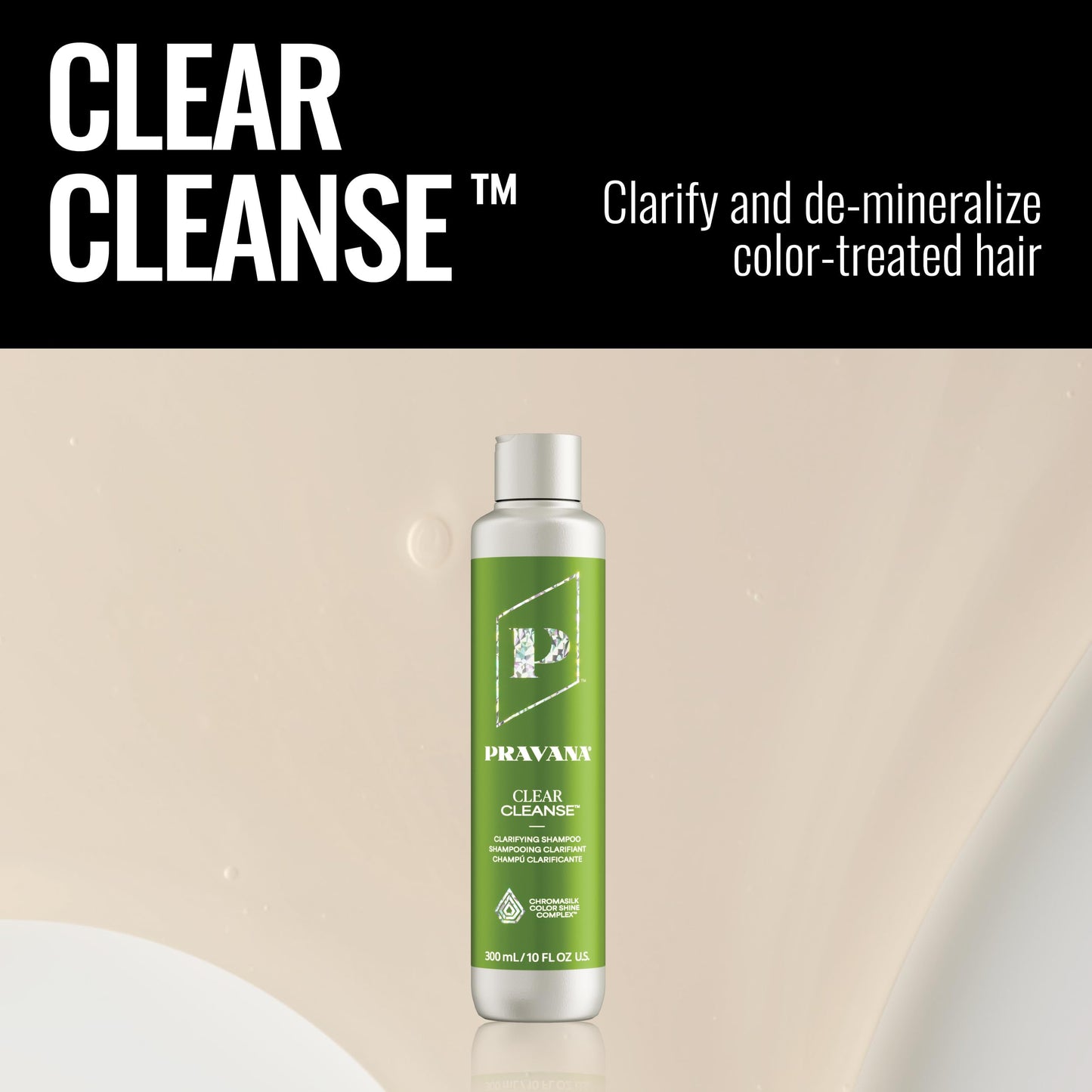 Pravana Clear Cleanse Mineral Diminishing Shampoo | For Clarifying Color Treated Hair | Instantly Removes Hard Water Deposits | Hydrates, Energizes, Volumizes | Eliminates Discoloration | Vegan