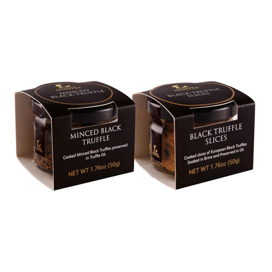 TruffleHunter - Black Truffle Slices and Minced Black Truffle - 2 x 1.74 Oz