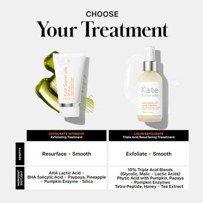 Kate Somerville ExfoliKate Intensive Exfoliating Treatment – Salicylic Acid and Lactic Acid Super Facial Scrub Improves Texture and Pores, 0.5 Fl Oz