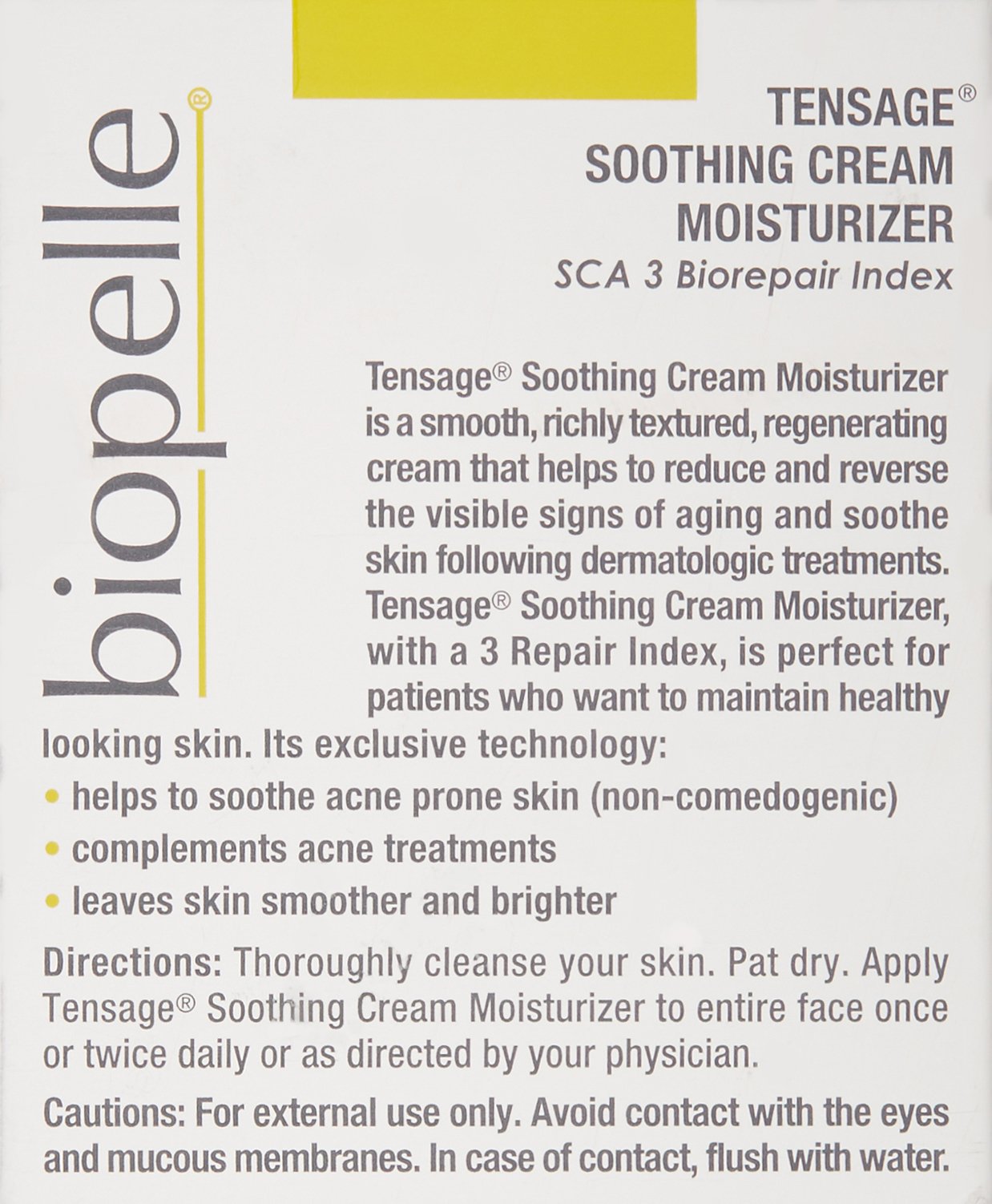 Biopelle Tensage Growth Factor Soothing Oil Free Moisturizer Face Cream with SCA 3 Biorepair Index, Snail Mucin Moisturizer for Oily Skin with Hyaluronic Acid and Antioxidants, 1 Oz