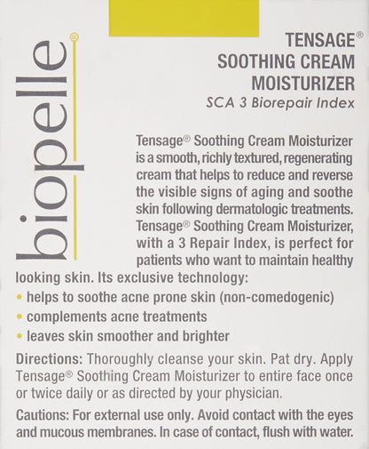 Biopelle Tensage Growth Factor Soothing Oil Free Moisturizer Face Cream with SCA 3 Biorepair Index, Snail Mucin Moisturizer for Oily Skin with Hyaluronic Acid and Antioxidants, 1 Oz