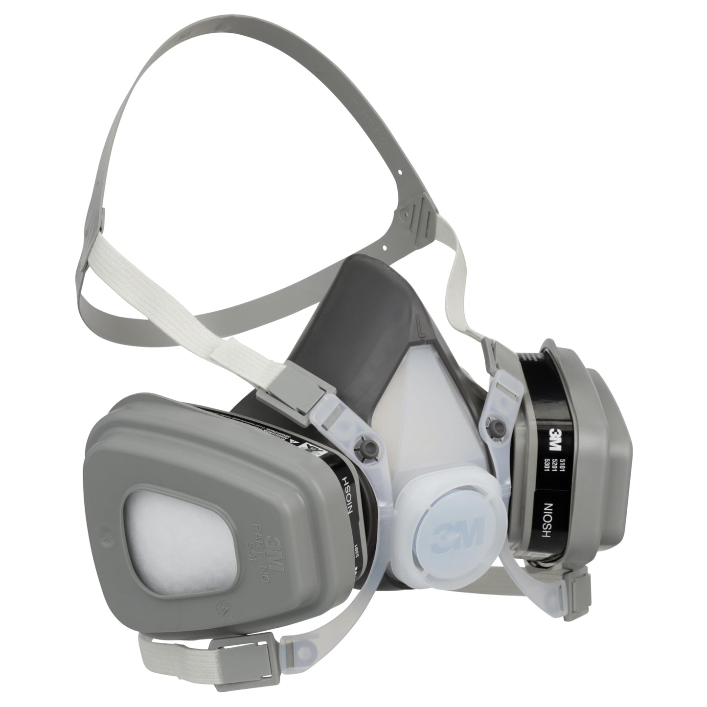 3M Half Facepiece Disposable Respirator Assembly 51P71, NIOSH Approved, Organic Vapor/P95 Respiratory Protection (OV/P95), Small, Permanently Attached Cartridges, 1 Unit