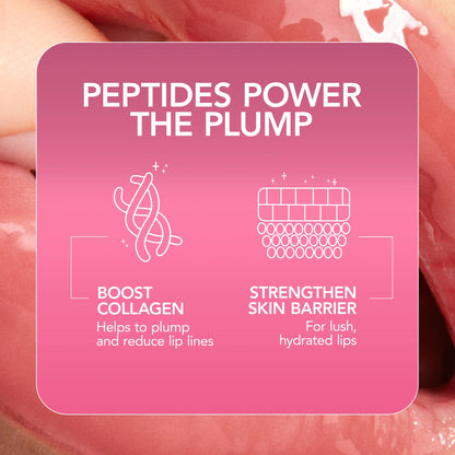 BUXOM Full-On Plumping Lip Cream, Hydrating Lip Plumper Gloss with Peptides & Hyaluronic Acid, High-Shine Tinted Formula for Fuller, Softer Lips, Cruelty-Free