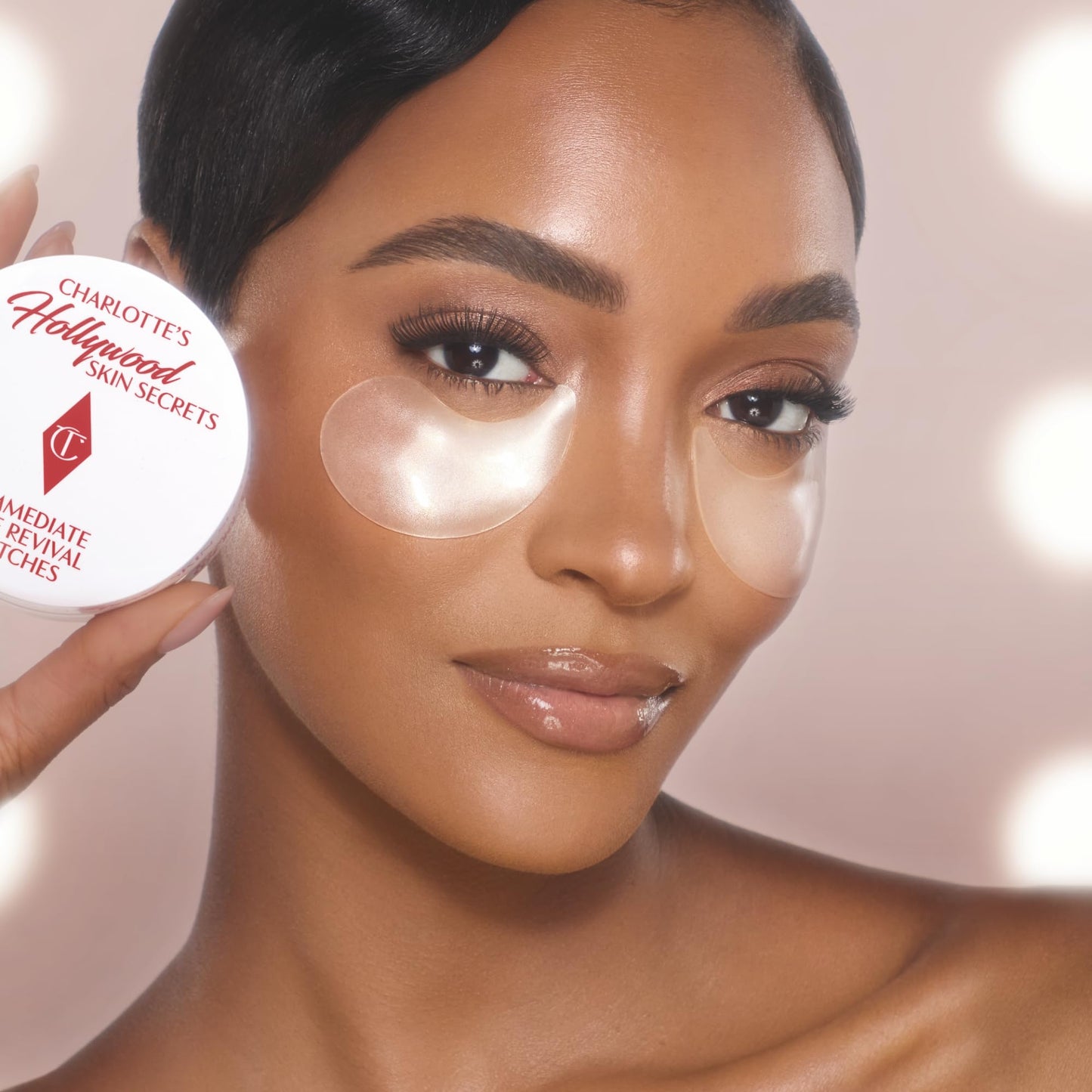 Charlotte Tilbury Hollywood Skin Secrets Under Eye Patches - Radiance-Boosting Lift Effect Eye Patches for Puffy Eyes & Dark Circles - Infused with Non-Slip & Non-Drip Cooling Hydrogel Cushion