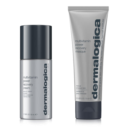 Dermalogica Stressed Skin Recovery System Skin Care Kit, Includes Face Mask and Facial Cream Full Size - Improve Dryness, Fine Lines, and Dullness