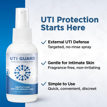 UTI Guard - UTI Prevention Spray - External, No Rinse - Gentle & Discreet - 3.4 fl oz