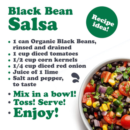 Food to Live Organic Canned Black Beans, 14 oz (Pack of 4) - Unsalted Non-GMO Frijoles Negro. Perfect for Salads, Soups, Stews. Vegan. Made in Italy