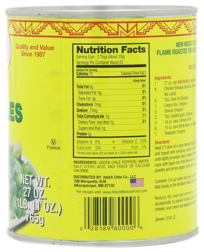 Hatch Mild Chopped Green Chile, 27-Ounce (Pack of 3)