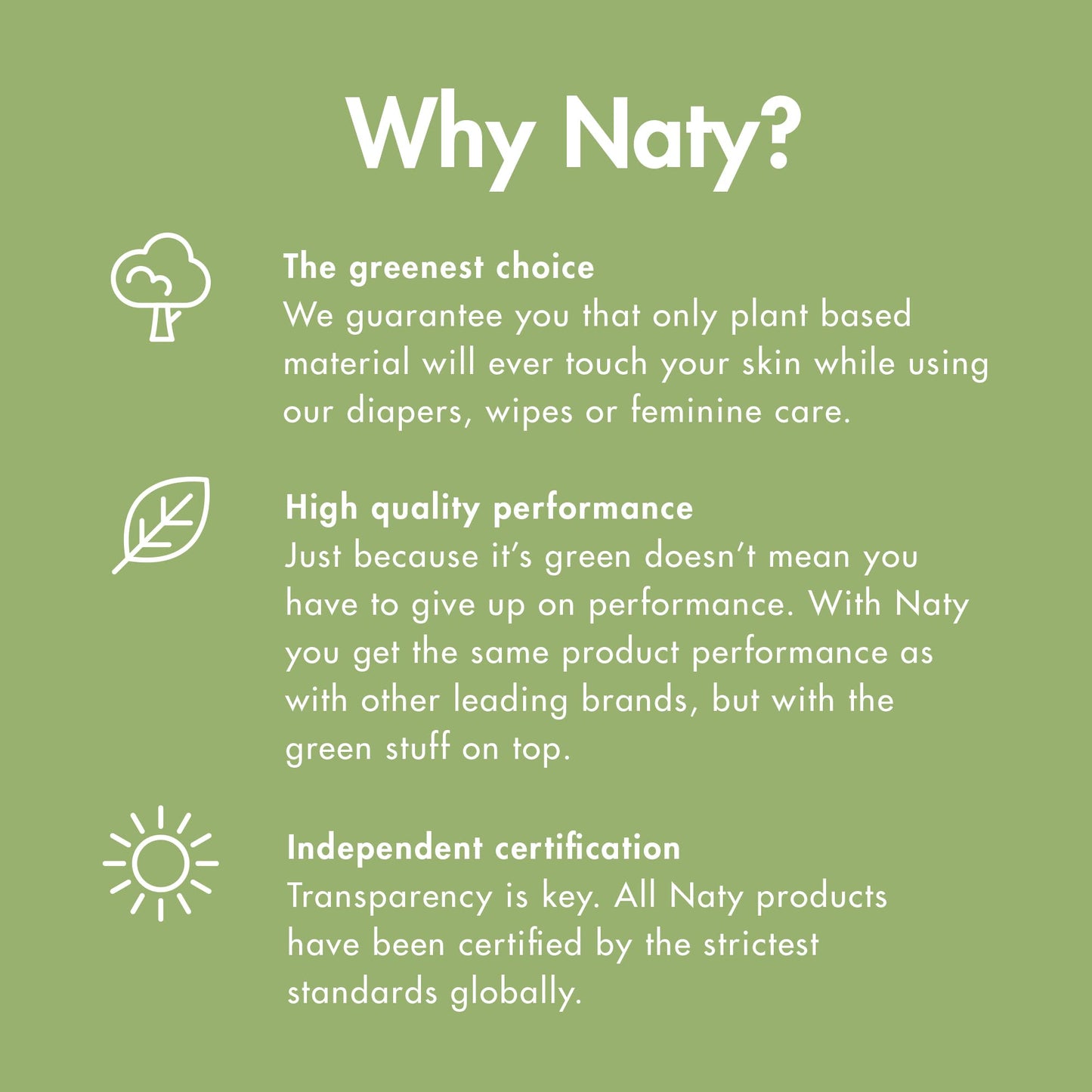 Naty Sanitary Pads Night – Plantbased and Absorbent Pads for Women, Organic Cotton Menstrual Product, Better for Feminine Health (10 Count)