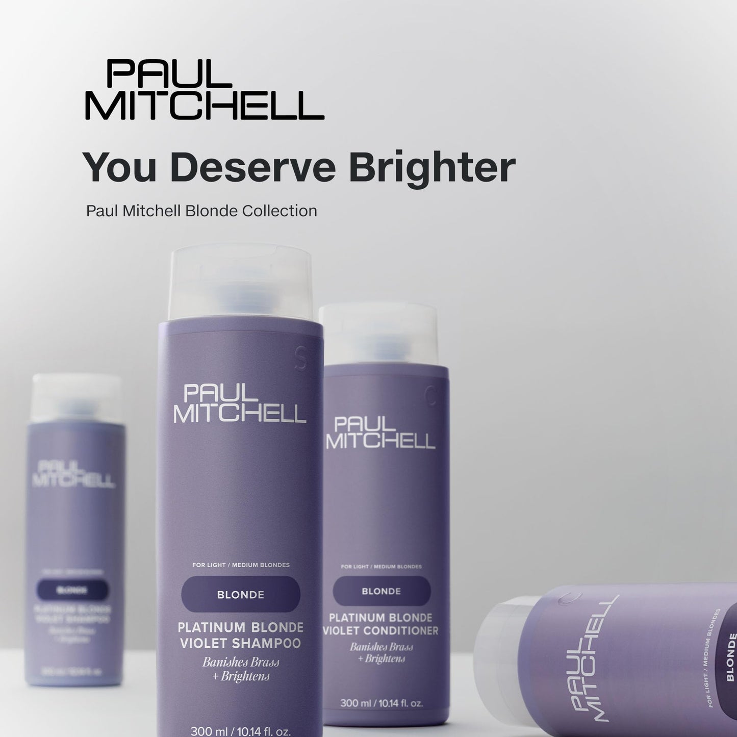 Paul Mitchell Platinum Blonde Violet Conditioner, Banishes Brass + Brightens, Ideal for Light to Medium Blonde, Silver, Gray or White Hair
