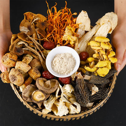 SIJIYUNLI-Bazhen Mushroom Soup Bun 91.5g/3.22oz Soup bag, noodles and rice partner，The deliciousness of mountains and forests
