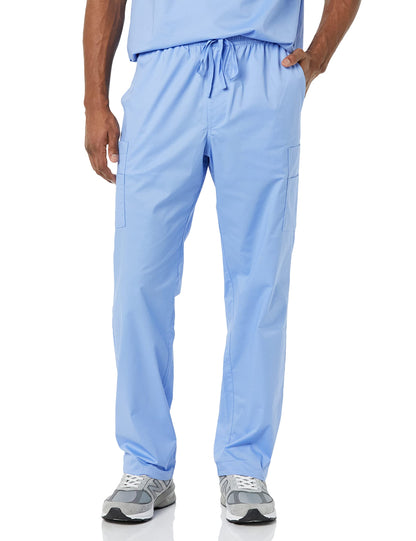 Amazon Essentials Men's Elastic Waistband Straight Leg Scrub Pant with Drawstring