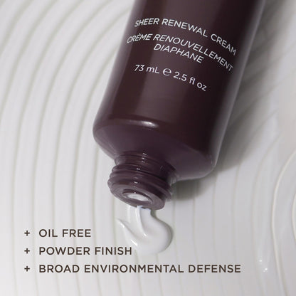 COLLEEN ROTHSCHILD Sheer Renewal Cream | Oil-free Formula | 24 Hour Weightless Hydration | Minimizes Appearance of Wrinkles | Promotes New Cell Turnover | Powder Finish (2.5 fl oz)