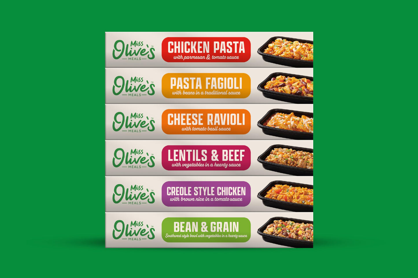 Miss Olive’s Ready Meals Variety Pack (6 Pack) – Microwave Ready to Eat Meals, Lower Sodium Shelf-Stable Lunch & Dinner Bundle