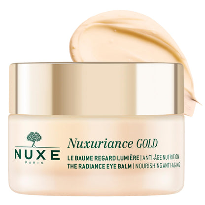 Nuxe Nuxuriance Gold Radiance Eye Balm, Anti-Aging, Firming Eye Contour Hydration with Hyaluronic Acid & Botanical Extracts, 0.51 Fl Oz
