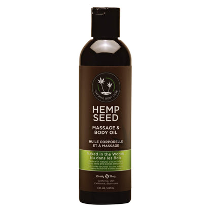 Hemp Seed Massage & Body Oil - 8 fl. oz. - Nourishing, Moisturizing Massage Oil - Hemp Seed, Apricot, Grapeseed & Sweet Almond Oil - Vegan & Cruelty Free