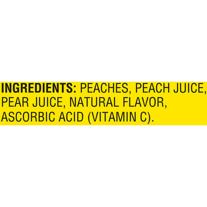 Del Monte Yellow Cling Sliced Canned Peaches in 100% Juice, 15 oz Cans (Pack of 4)