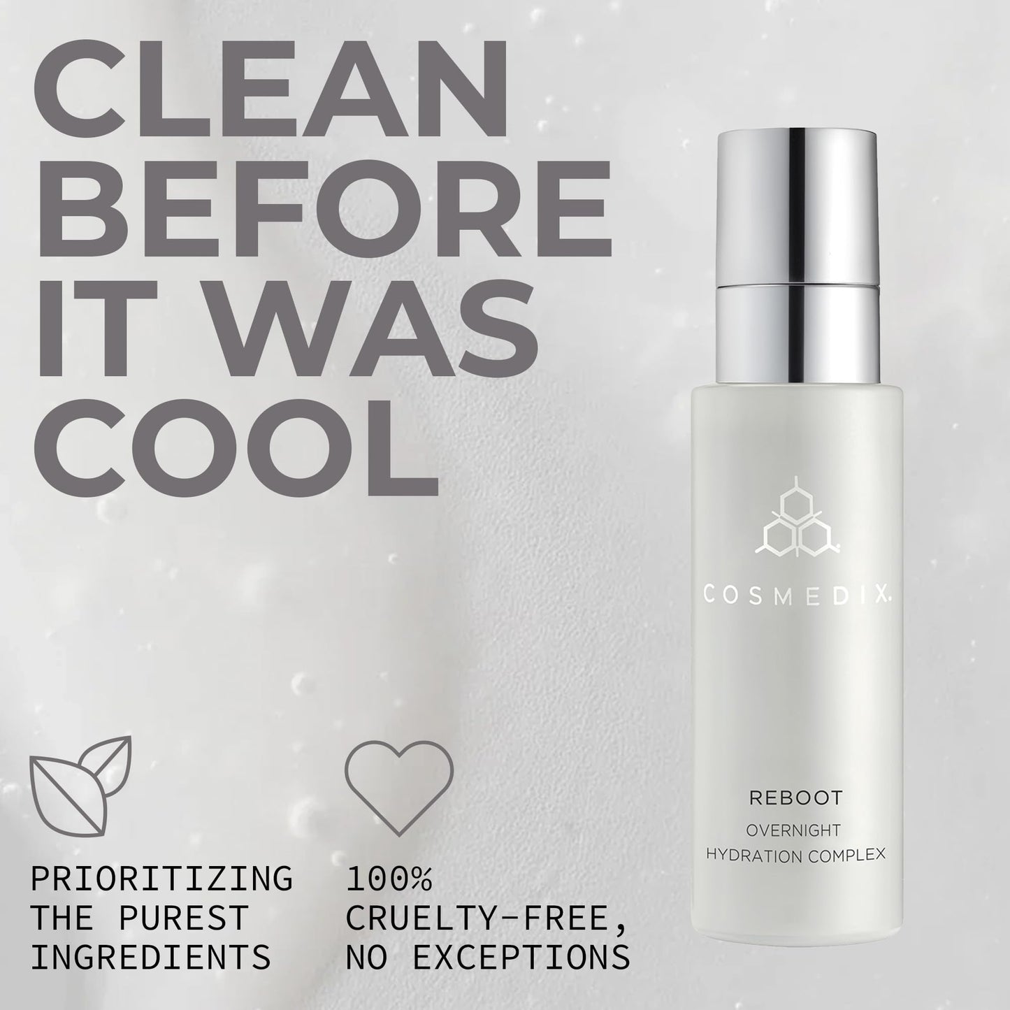 COSMEDIX Reboot Overnight Face Serum with Hydration Complex - Lightweight Anti-Aging Probiotic-Packed Facial Serum for Fine Lines, Wrinkles & Uneven Skin - Moisturizing Night Serum for All Skin Type