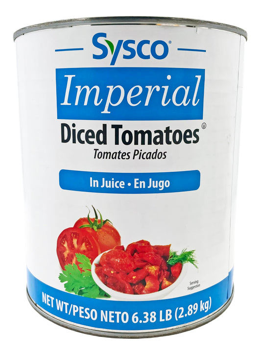 Sysco Diced Tomatoes | In Juice | Kosher | 6.38 lb