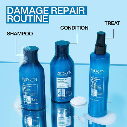 Redken Extreme Anti-Snap Anti-Breakage Leave-In Treatment For Distressed Hair - Fortifies & Helps Reduce Breakage, Infused With Proteins