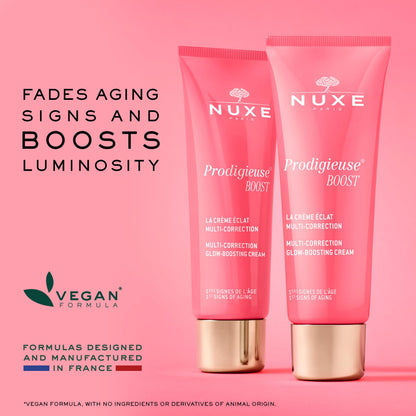 Nuxe Prodigieuse Boost Multi-Correction Glow-Boosting Cream with Hyaluronic Acid, Reduces Signs of Aging, 1.35 Fl Oz