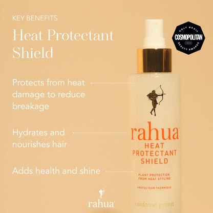 Rahua Heat Protectant Shield Spray, Vegan Lightweight Heat Protection for All Hair Types, Thermal Styling Primer, Morete & Hibiscus, Shea & Quinoa, Tropical Guava & Coconut Scent, 6.5 Fl Oz
