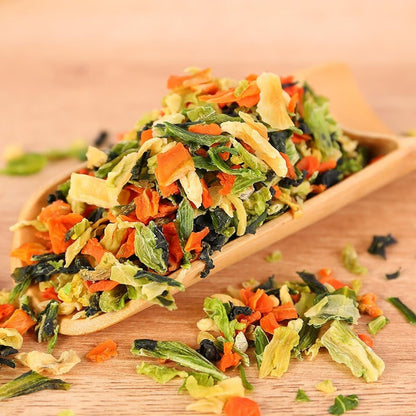 BAYUEDEGUA-Dehydrated Vegetable Dried 300g/10.58oz Mixed Vegetable Pack,Suitable for kitchen,Camping,Convenience food. Serve with soup,Noodles,Rice,Congee and cakes.