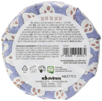 Davines This Is A Strong Dry Wax, Strong Hold Matte Texture - Dry Wax for Definition & Separation - Creates Rough & Messy Looks, 2.54 Fl Oz