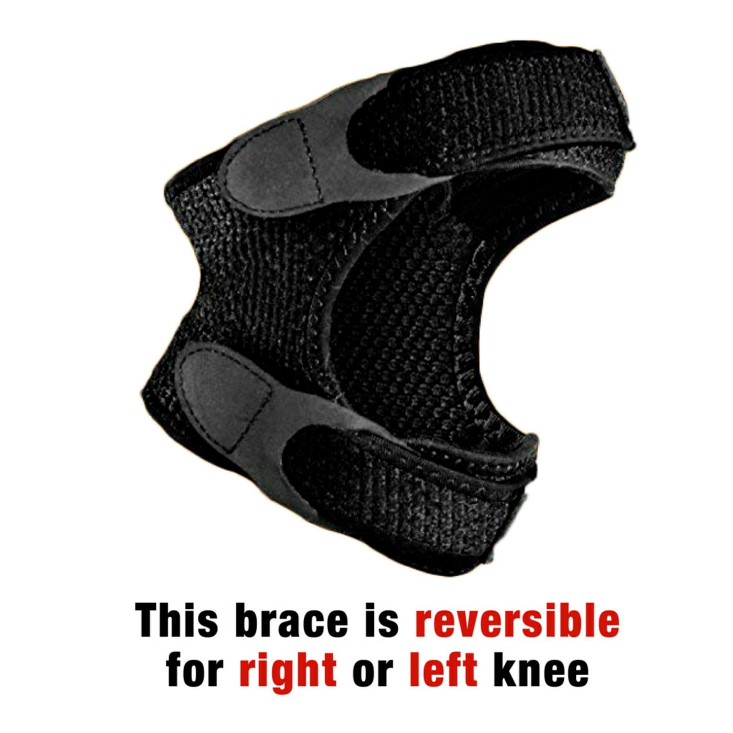 ACE Dual Strap Knee Support Soothing Gel Pads Deliver Targeted Pressure on Your Sore Tendons, Adjustable, Black, 1 Pack