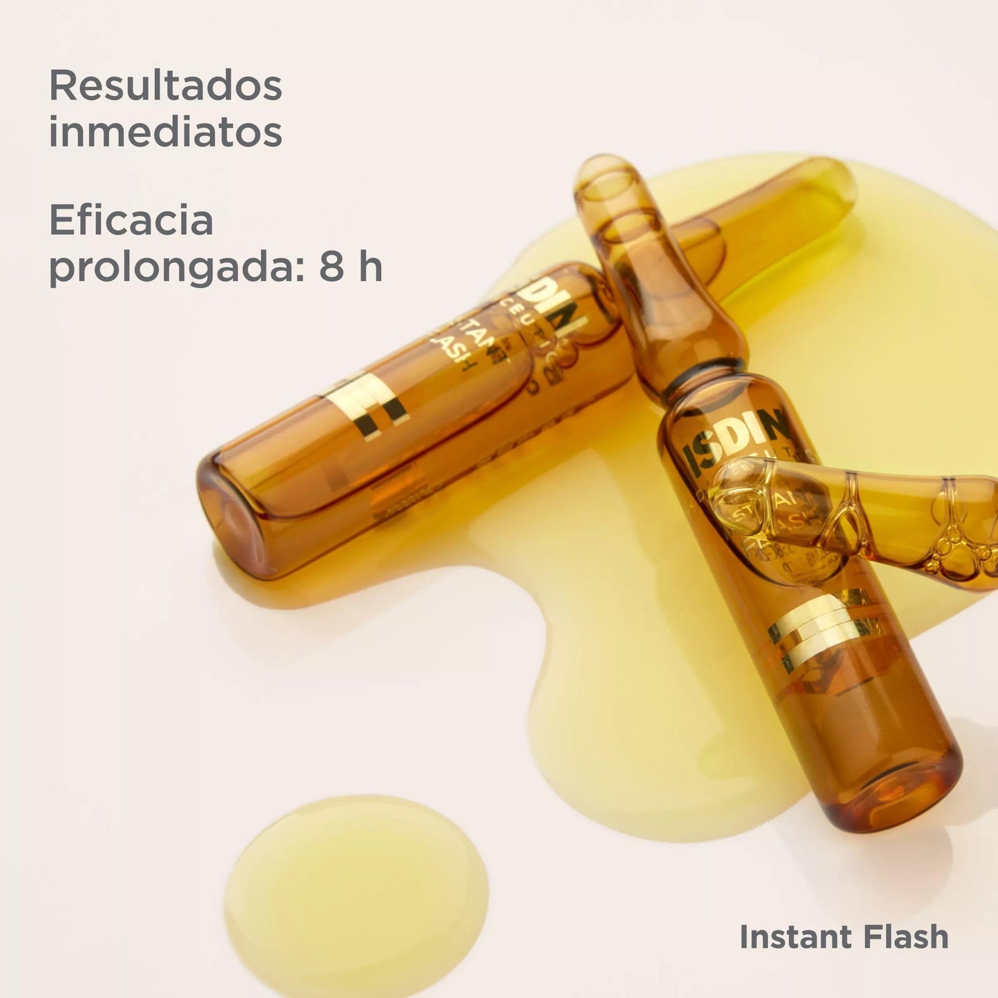 ISDIN Isdinceutics Instant Flash Firming and Lifting Serum for Face with Antioxidants and Hyaluronic Acid - 5 ampoules, 0.06FL OZ x 5
