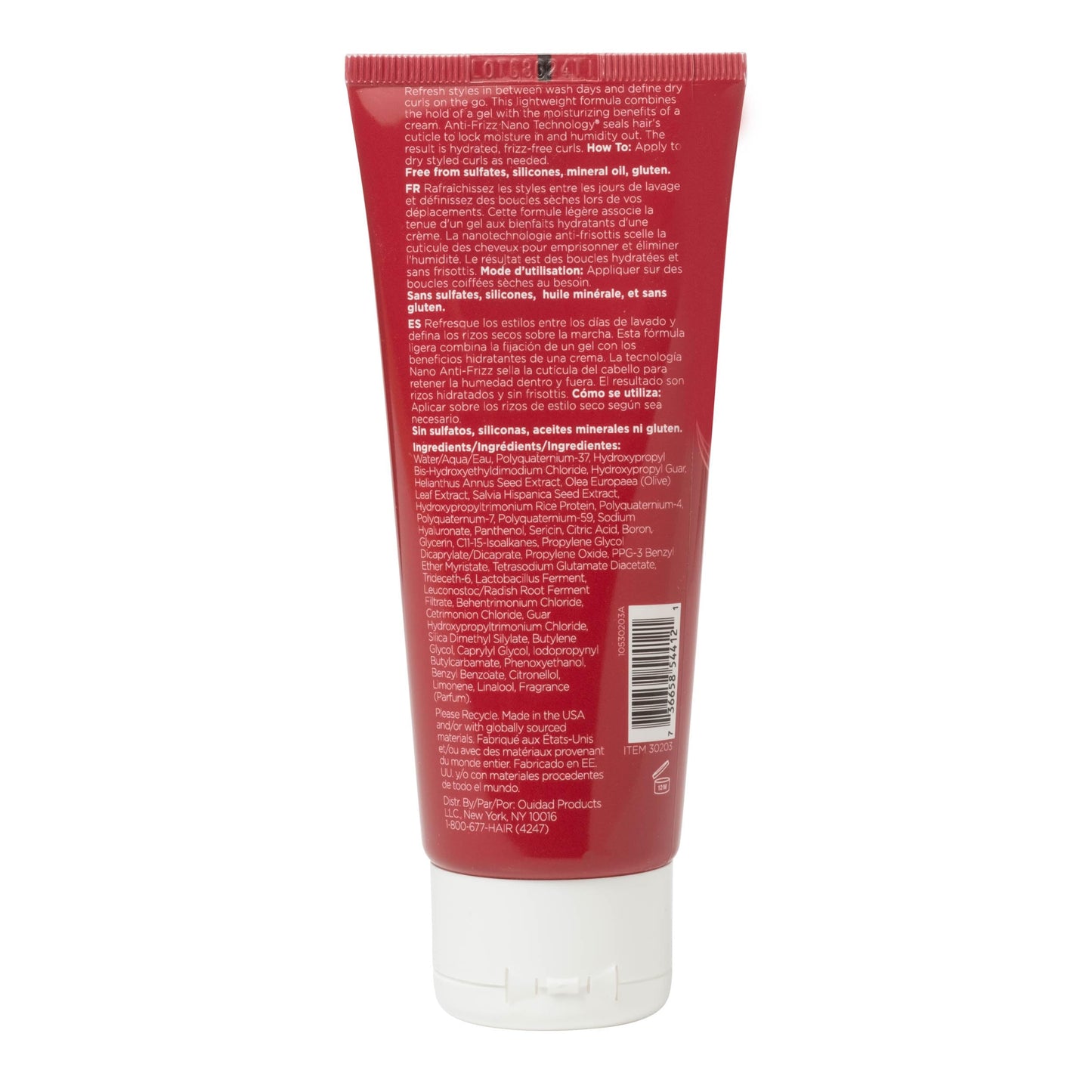 Ouidad Advanced Climate Control Featherlight Touch-Up Curl Gel Cream - 3.4 fl oz, Anti-Frizz Nano Technology, On-The-Go Style Refresher, Ideal for Fine to Medium Textures, For All Curl Types