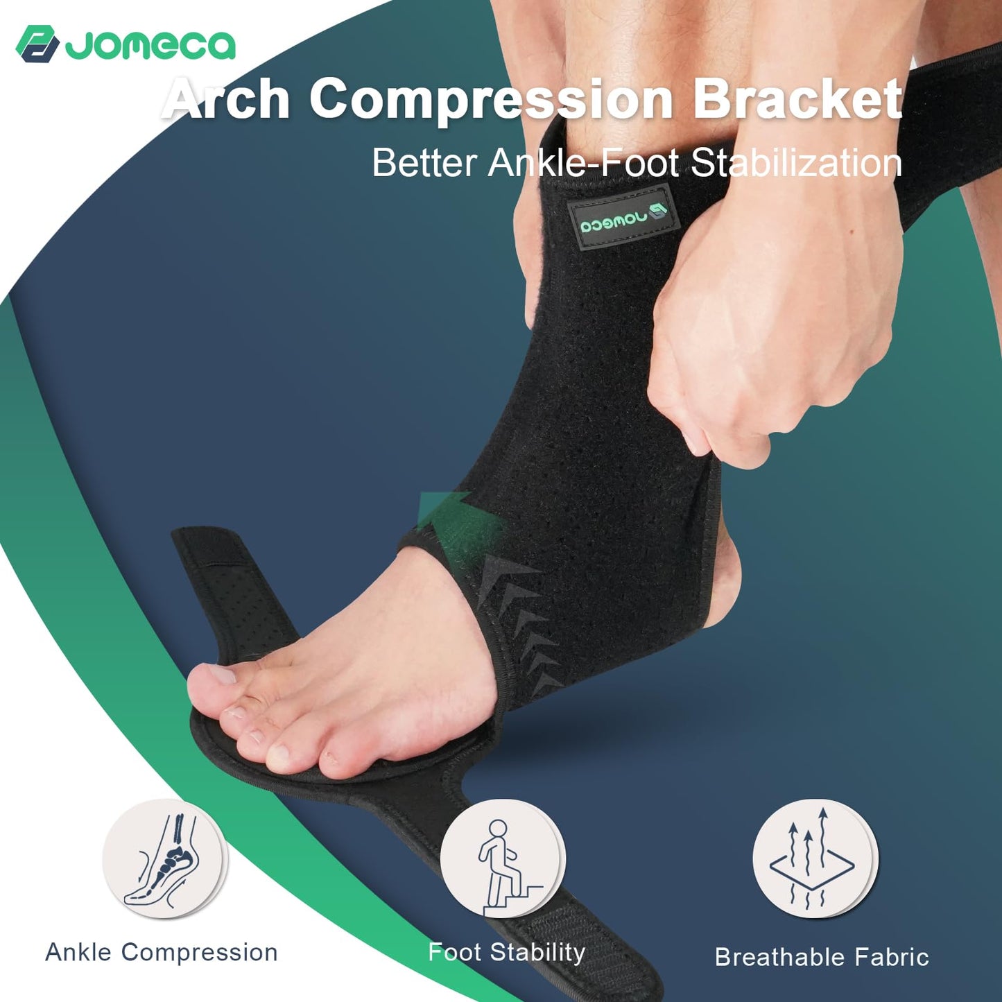 Drop Foot Brace Built-in Forefoot Support Plate, AFO Foot Drop Brace for Walking, Foot Drop Brace for Sleeping, Adjustable Foot Drop Orthosis (Right, Large)