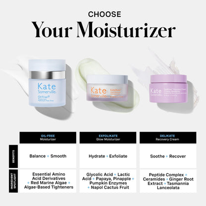 Kate Somerville Oil Free Moisturizer – Clinically Formulated Face Cream for Oily Skin, Lightweight, and Hydrating Daily Oil Control, 1.7 Fl Oz