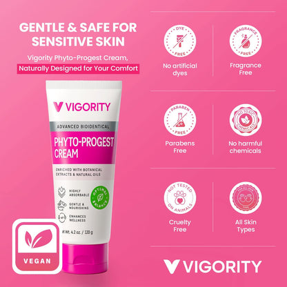 Vigority Women's Botanical Care Duo - Estro-Pro & Phyto-Pro Cream Set for Midlife Skin Comfort, Hydration & Daily Nourishing Support - Gentle, Plant-Based, Non-Irritating Formulas
