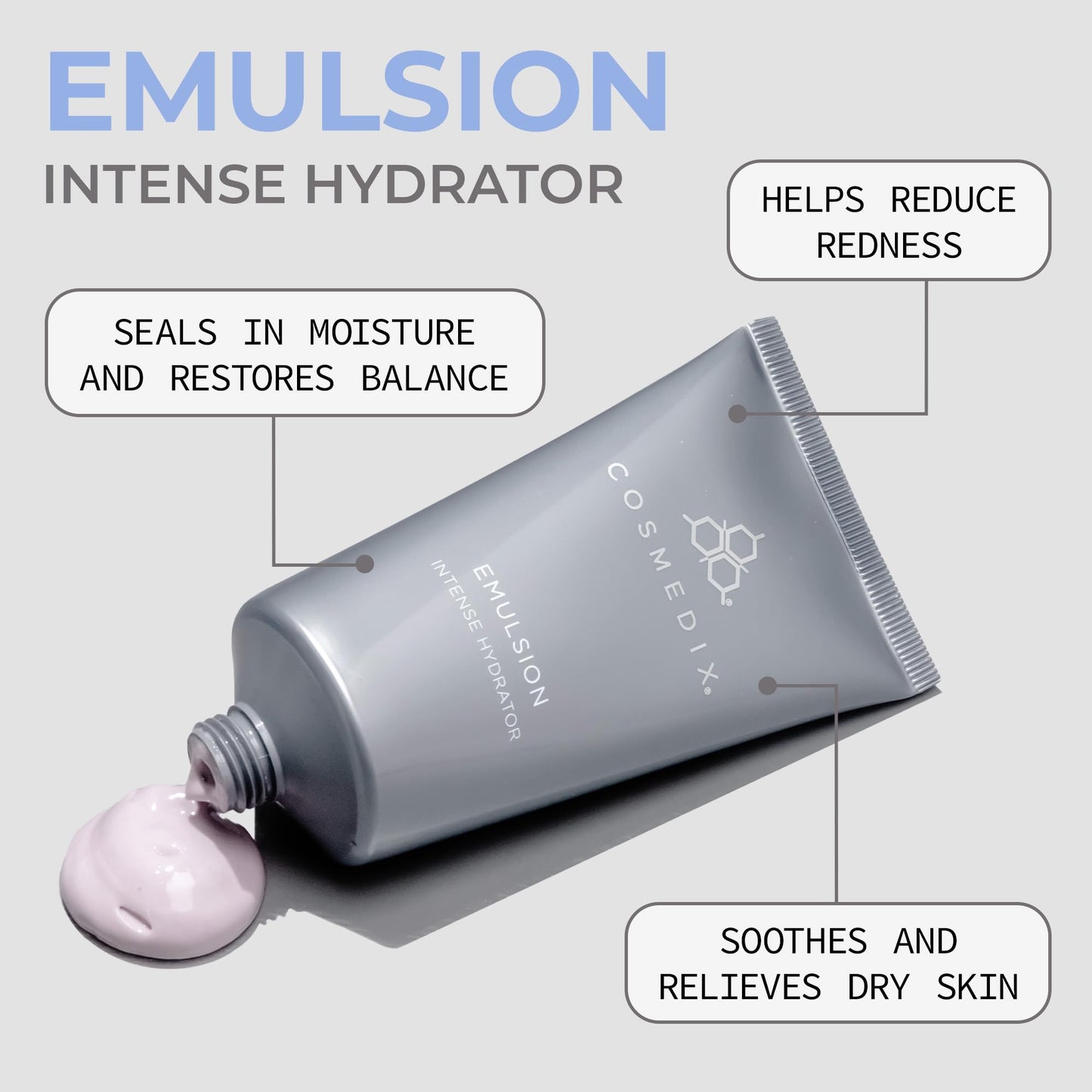 COSMEDIX Emulsion Intense Face Moisturizer for Women & Men - Ultra-Nourishing Hydrating Face Cream for Dry Skin & Redness - Shea Butter Lotion Facial Skin Care for Smoother, Radiant Glow