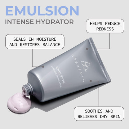 COSMEDIX Emulsion Intense Face Moisturizer for Women & Men - Ultra-Nourishing Hydrating Face Cream for Dry Skin & Redness - Shea Butter Lotion Facial Skin Care for Smoother, Radiant Glow